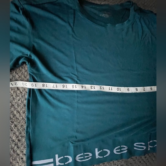 Bebe Top, Bebe Sport Teal Top, Sport Shirt for women’s, Bebe Sport shirt size M - Picture 2 of 11